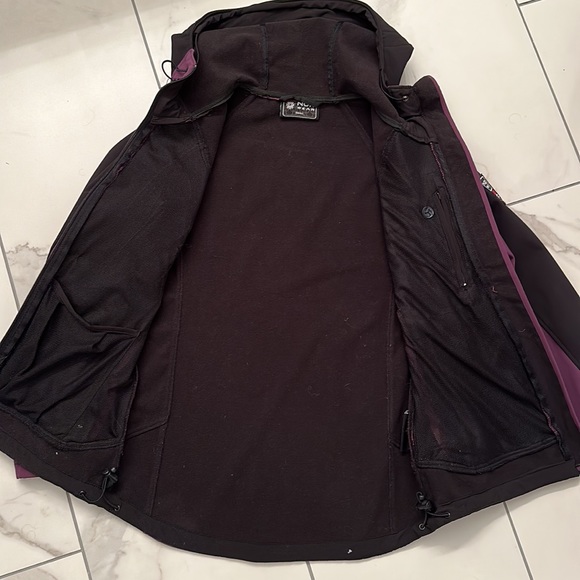 NOR WEAR Women’s Soft Shell Jacket Zipper Coat Hooded Small Fleece inside - Picture 8 of 10